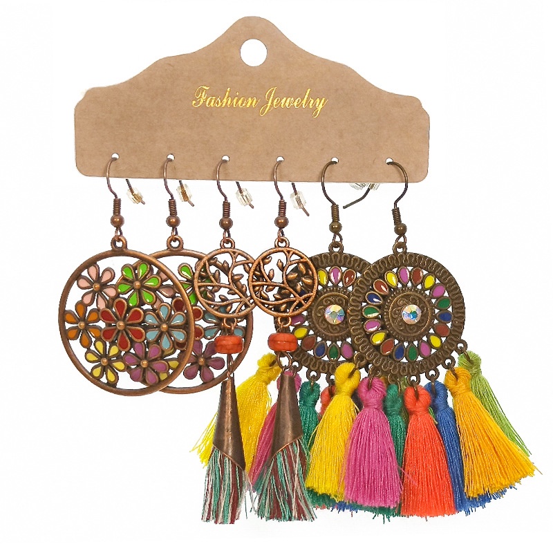 Hoa tai đi biển, Hoa tai Boho phong cách vintage M008