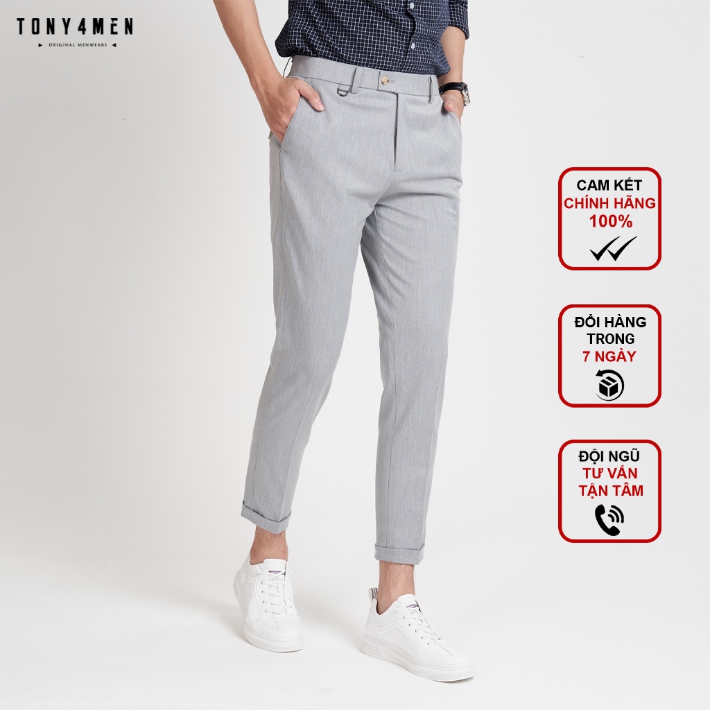 Quần Âu Nam TONY4MEN Form Slimfit Màu Sắc Nhẹ Nhàng Thanh Lịch QA1717