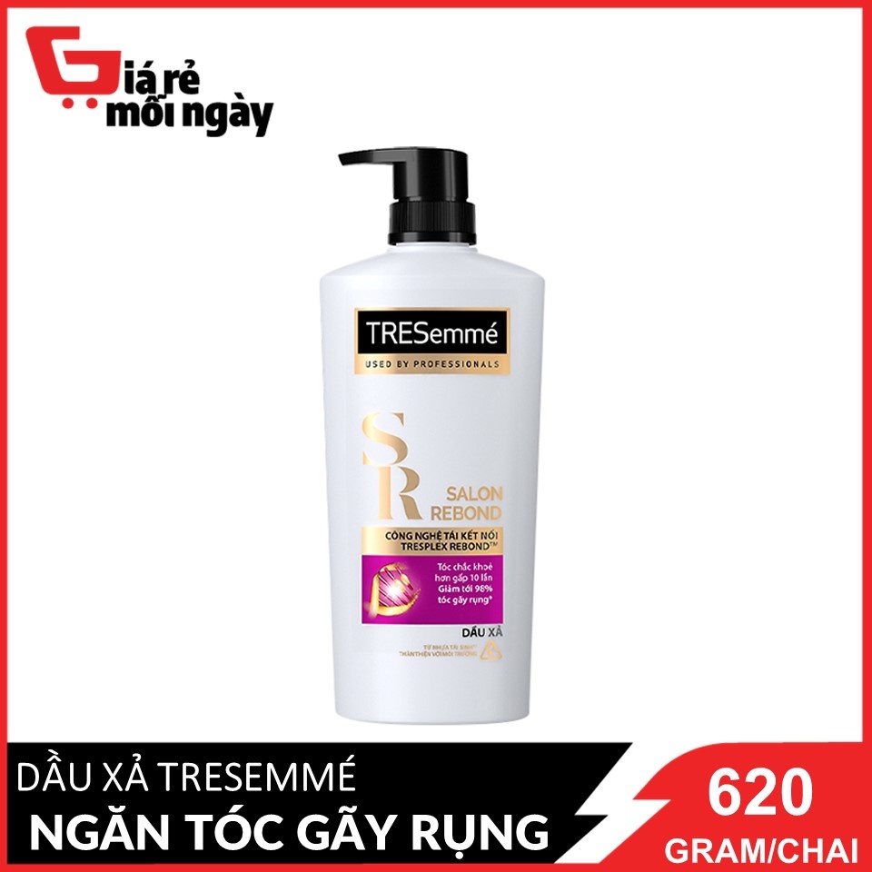 Dầu xả Tresemme Salon Rebond Ngăn tóc gãy rụng (Trắng) 620g