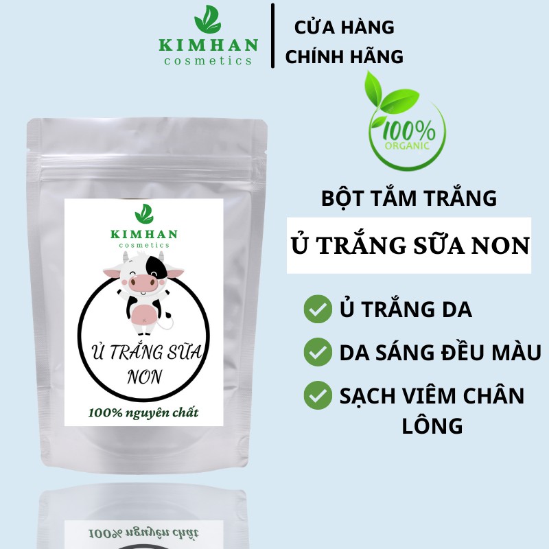 100gr Bột ủ trắng sữa non, kích trắng da hồng hào căng mịn, bổ sung dưỡng chất nuôi dưỡng da khỏe mạnh, ủ trắng da