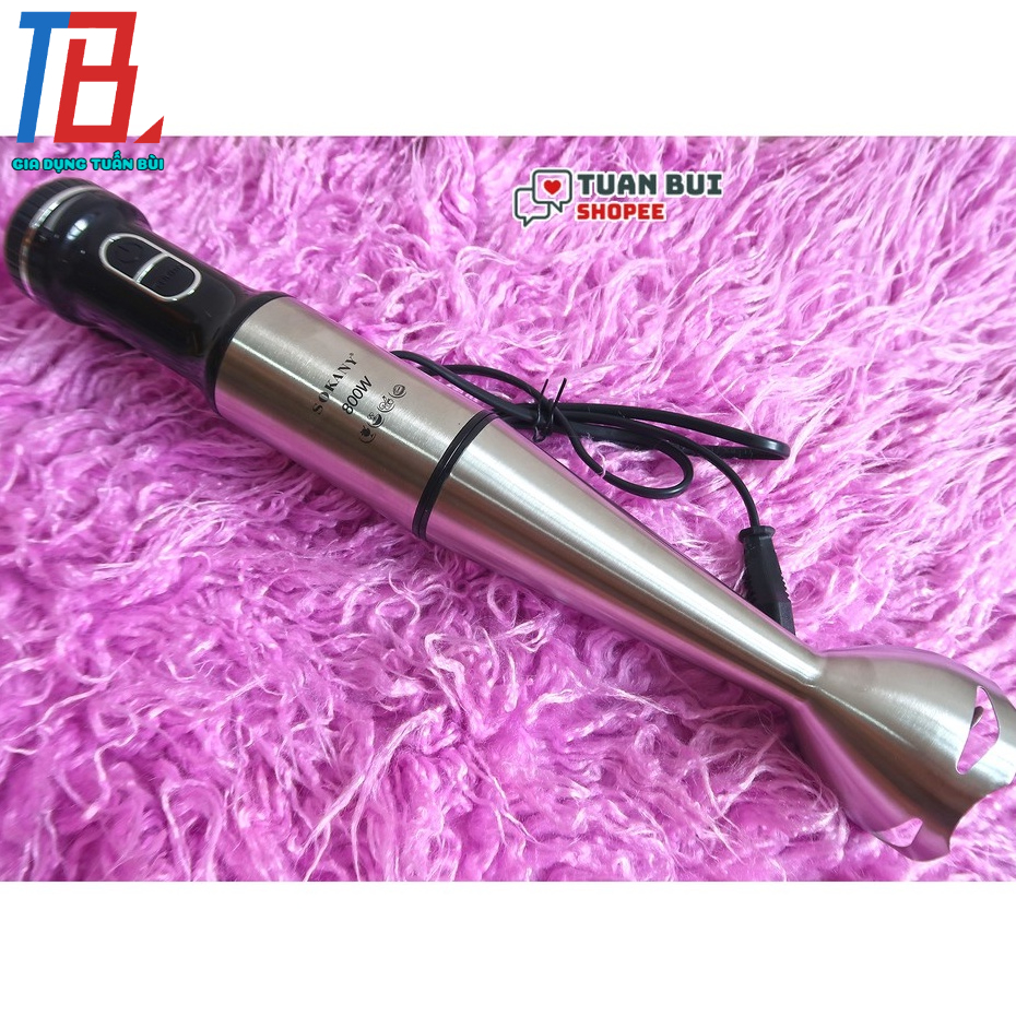 Máy xay cầm tay Sokany SK-768-4 (4 trong 1) (4 lưỡi dao) công suất 800W, ly đi kèm, đa năng có thể xay thịt, tỏi ớt