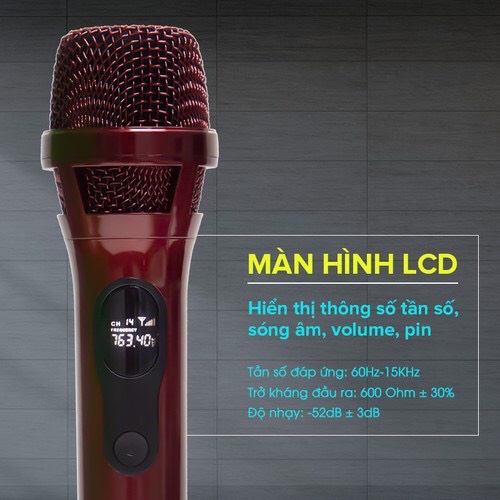 [BẢO HÀNH 12 THÁNG] Bộ 2 Micro Không Dây Hát Karaoke V-W108 dành Cho Loa Kéo/Amply,Tần Số 50