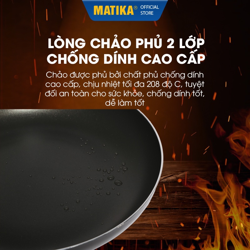 [Mã BMBAU50 giảm 10% đơn 99k] Chảo chống dính MATIKA size 30 cm MTK-0130