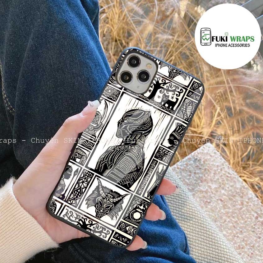 Ốp Lưng Kính Cường Lực / Case Black Panther Chống Vỡ Dành Cho 13ProMax 12ProMax 11ProMax X XSMAX Fukishop