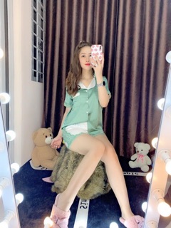Lụa satin phối ren