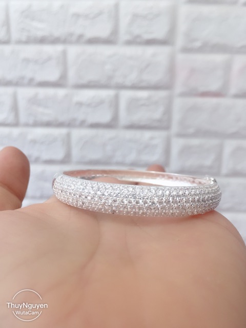 Vòng tay 5 hàng hoa đá bạc chuẩn nhiều mẫu đẹp phủ vàng trắng