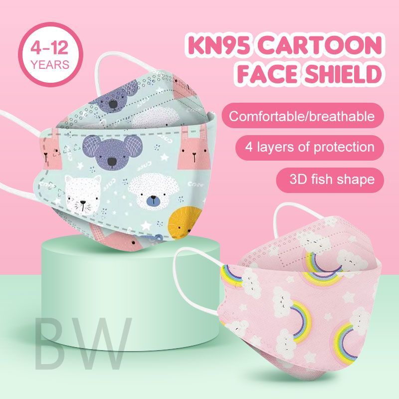 ♥Vận Chuyển 24 Giờ♥ Khẩu Trang Trẻ Em KF94 3D 4 Lớp Nâng Cấp Thân Thiện Với Làn Da