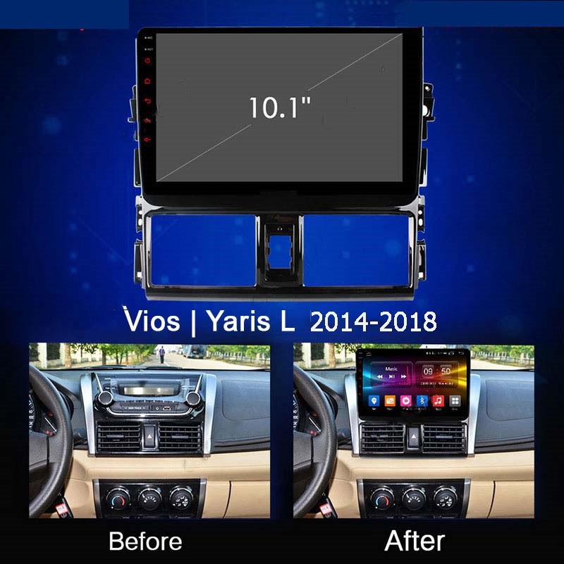 Dưỡng VIOS 2014-2018 lắp màn hình android theo xe VIOS 2014 2015 2016 2017 2018