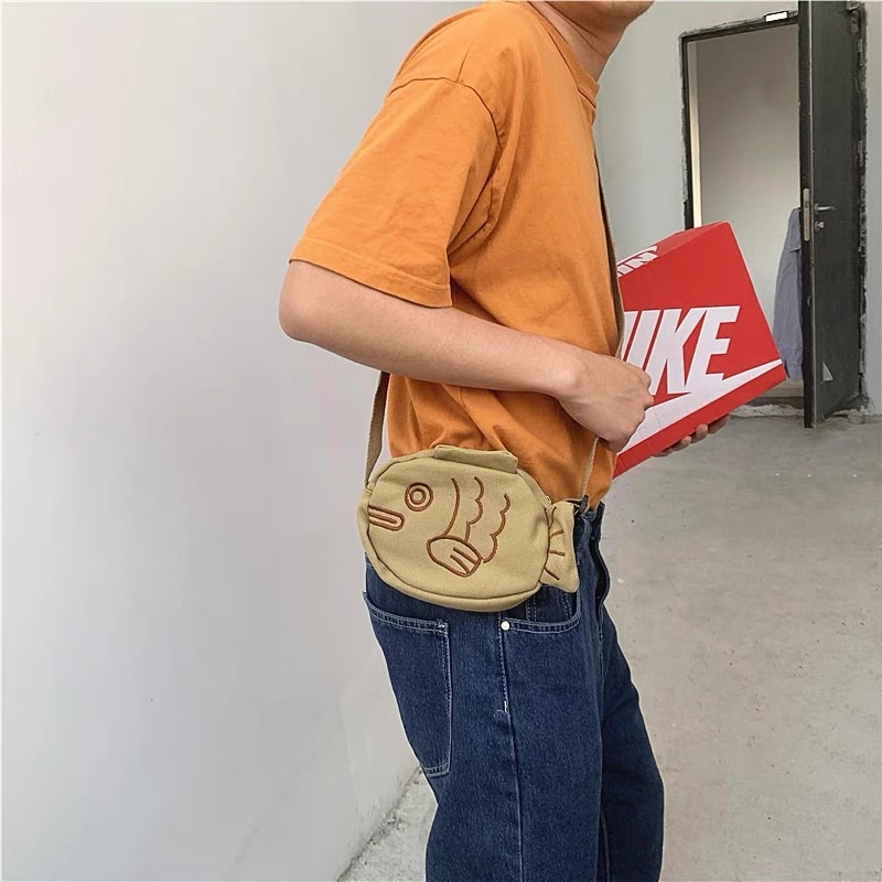 NEW - CHIẾC TÚI CHÚ CÁ THỈU NĂNG MINI CANVAS SIÊU XINH CUTE