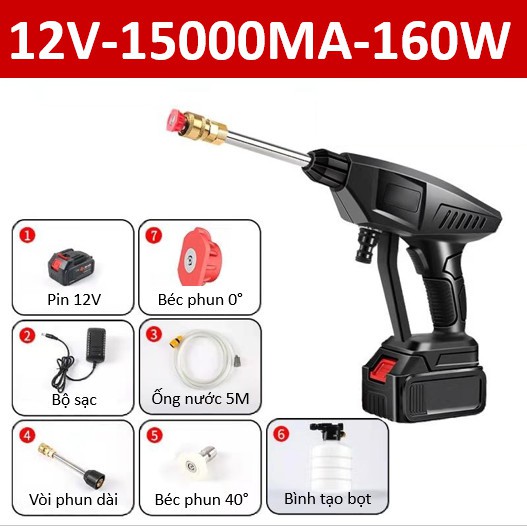 Súng rửa xe mini cầm tay đa năng,tưới cây, tưới vườn, vệ sinh nhà cửa-Mẫu E