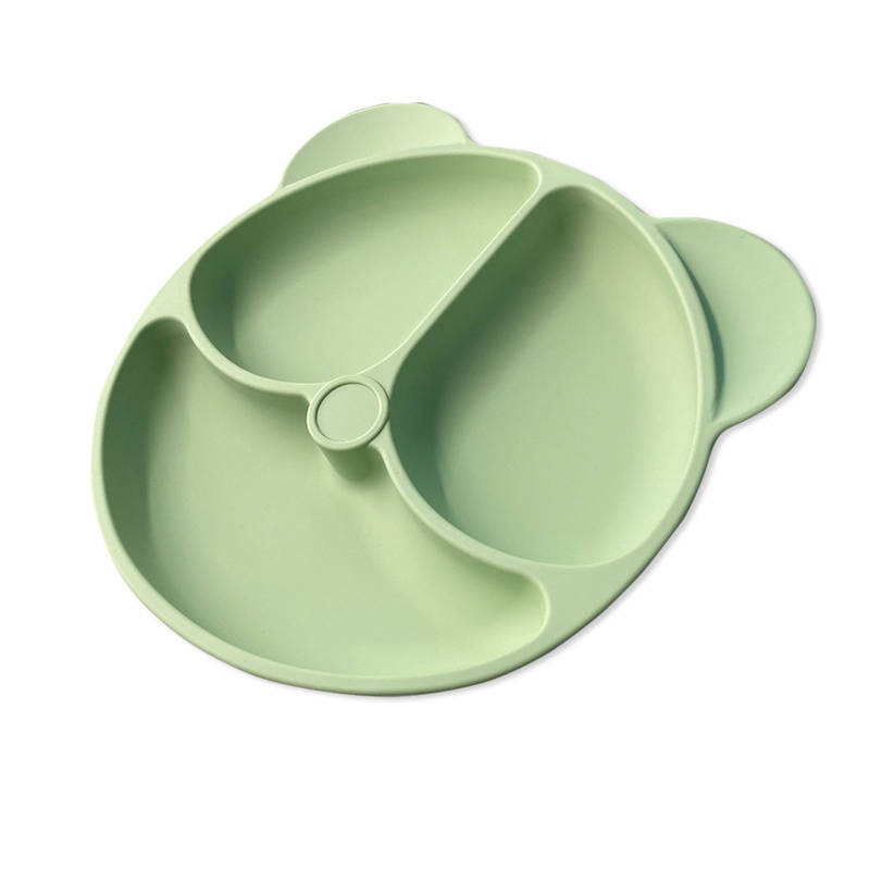 Đĩa Ăn Chia Ngăn Hình Gấu Bằng Silicone Dành Cho Bé