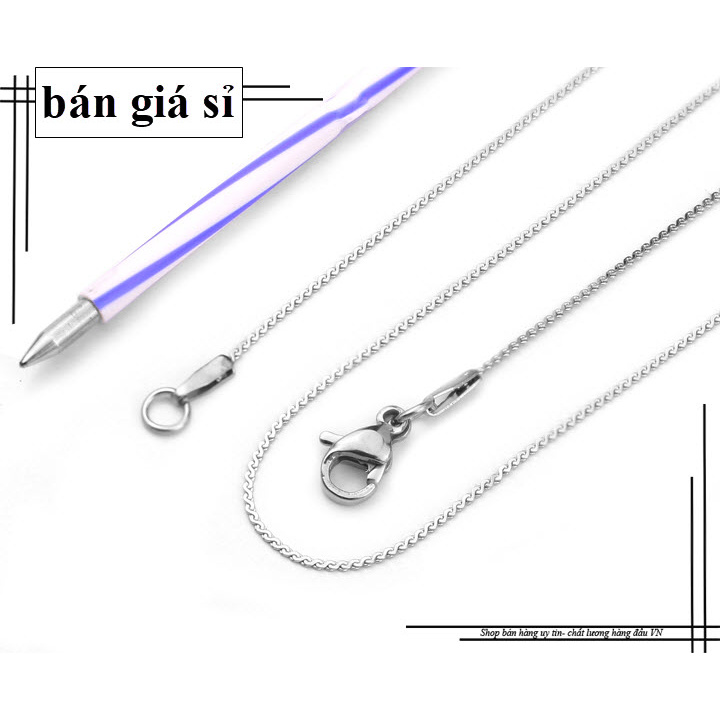 Dây chuyền nữ inox cao cấp không mặt, không đen vĩnh viễn - vô cực 1mm
