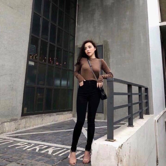 Quần Jean Skinny Đen trơn Dáng Dài Xuất Xịn Móm Store