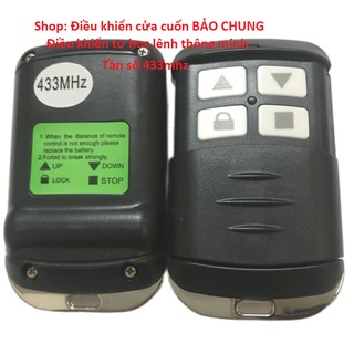 Điều khiển cửa cuốn học lệnh thông minh tần số 433mhz có chống nước dùng cho mã cố định