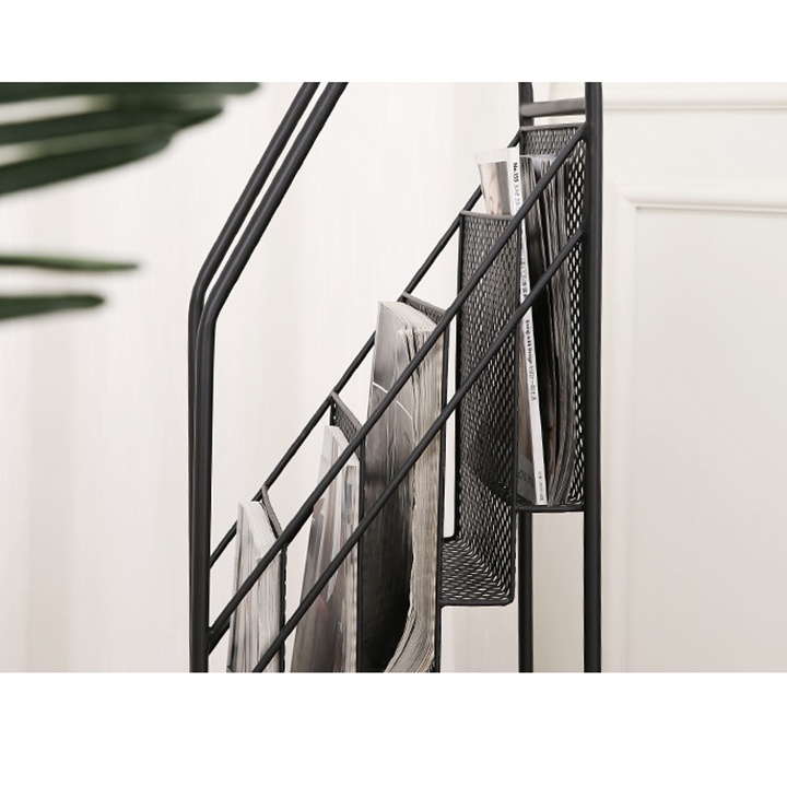 Kệ để sách , báo tạp chí trưng bày đa năng , Gía để sách báo 5tầng bằng kim loại cao cấp