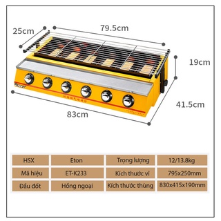 Bếp Nướng Gas Eton, Bếp Nướng 4 Họng, Bếp Nướng 6 Họng, Bếp Nướng 8 Họng