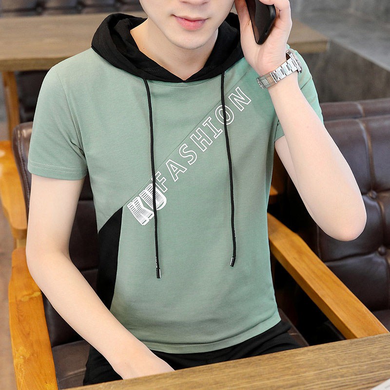 Áo Hoodie Ngắn Tay Thời Trang Năng Động Cho Nam