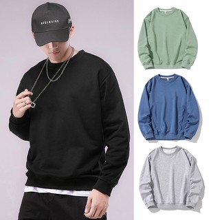 Áo Sweater Nam . Áo Nỉ Nam Dài Tay Unisex Cổ Tròn  Vải Cotton Giữ Nhiệt  in Hình Basic