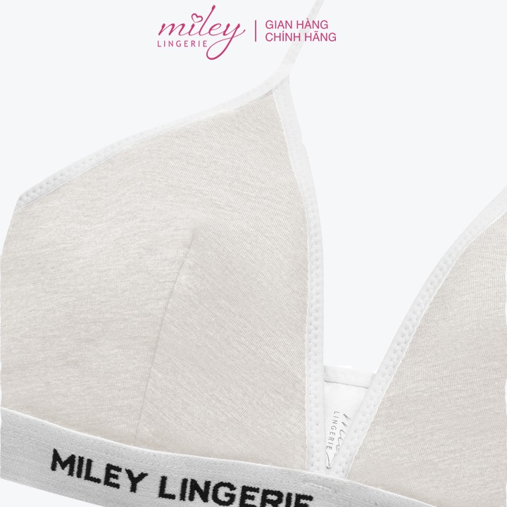 Áo Ngực Thể Thao Nữ Không Gọng Cổ Chữ V Melange Active Miley Lingerie Màu Trắng Kem BRM14012