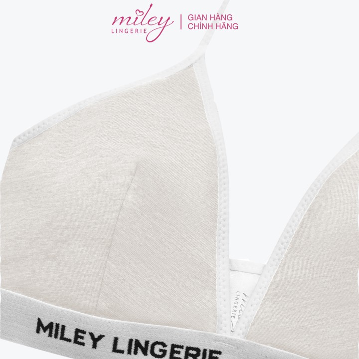[QUÀ TẶNG 70K] Áo Ngực Thể Thao Nữ Không Gọng Cổ Chữ V Melange Active Miley Lingerie Màu Trắng Kem BRM14012