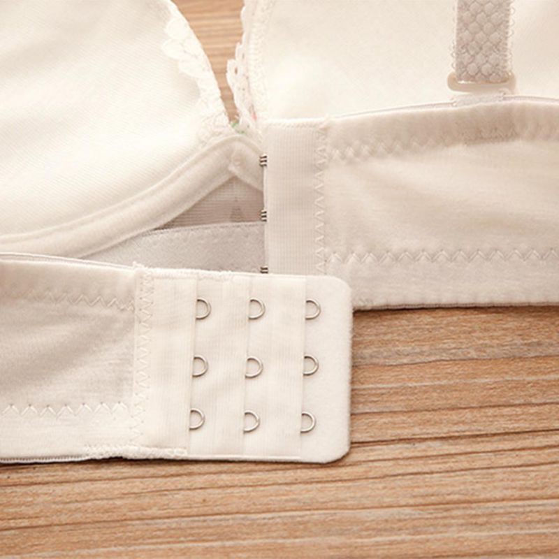 Set nội y nữ bằng cotton phối ren và nơ thoải mái