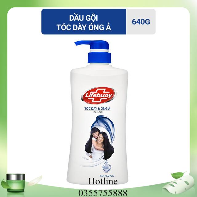 Dầu Gội Lifebuoy Tóc Dày Óng Ả 640g