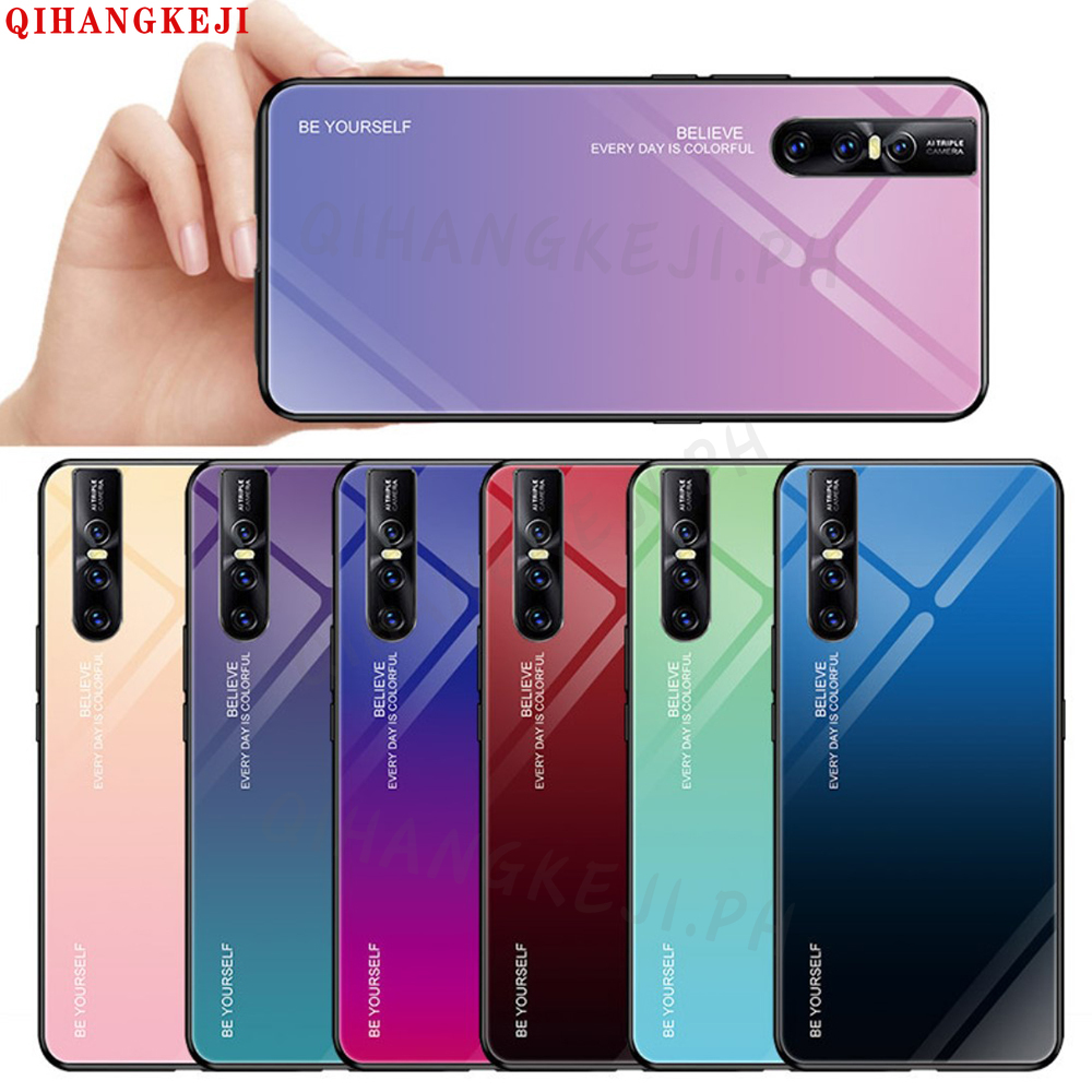 Ốp điện thoại kính cường lực cho VIVO V7 Plus V9 Y85 V11i V11 Pro