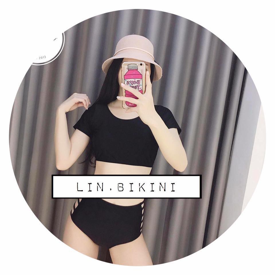 Bikini áo lẻ cộc tay buộc nơ lưng BA180003F1 | BigBuy360 - bigbuy360.vn