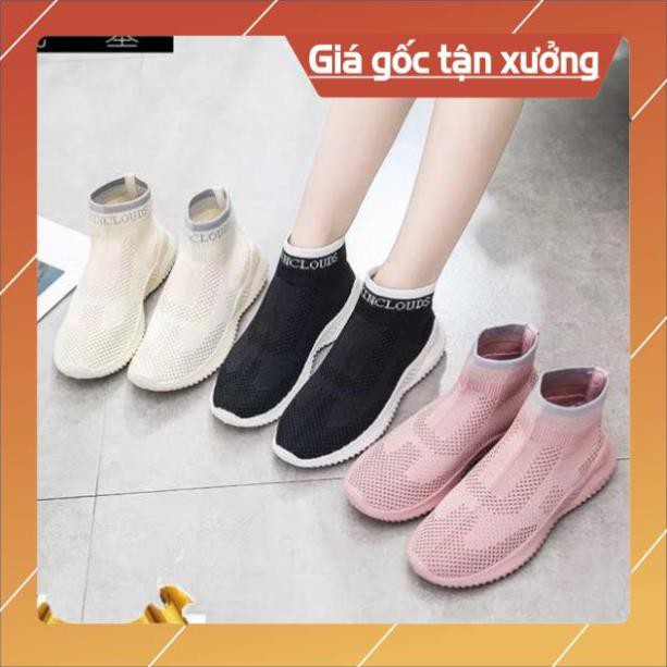 [HỖ TRỢ ĐỔI TRẢ] Free ship (S105) Giầy thể thao nữ cổ cao viền chữ Walkinclouds