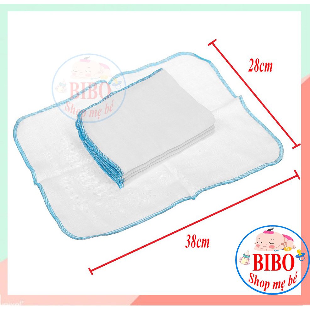 10 KHĂN SỮA 5 LỚP, KHĂN XÔ SỮA KHĂN GẠC NHẬT CAO CẤP CỠ LỚN (28x38cm)