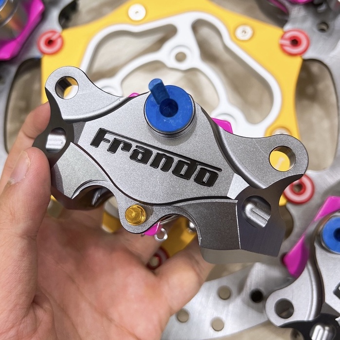 Heo Dầu Sau Frando 2piston đối xứng Kèm Pát Sau CNC gắn Exciter Ex135 Ex150 Ex155 Winner Raider Satria Sonic đi đĩa ZIN