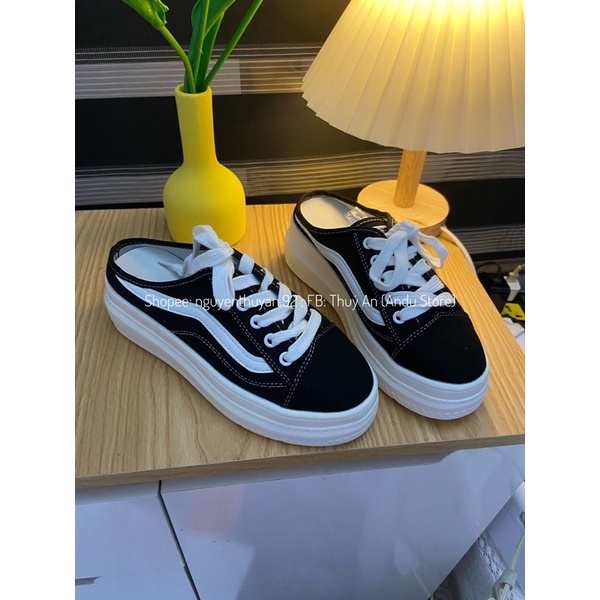 Giày sục thể thao đế bánh mì 6cm