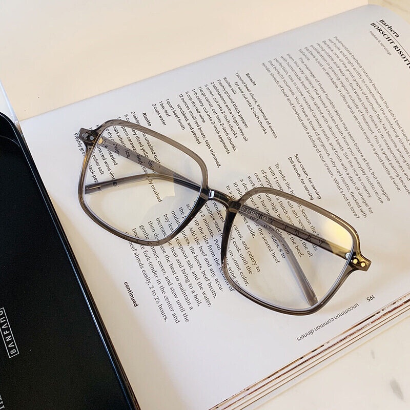 Mắt Kính Gọng Vuông Lớn Chống Ánh Sáng Xanh Thời Trang Phong Cách Hàn Quốc Cho Nam Và Nữ