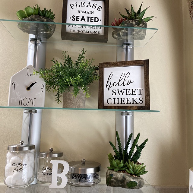 Tranh treo tường bằng gỗ Phong cách Vintage decor, trang trí phòng tắm, nhà vệ sinh kích thước 20x20/30x30cm