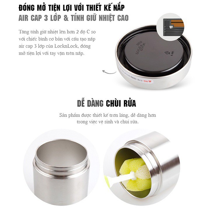 BỘ HỘP CƠM GIỮ NHIỆT LOCK&LOCK LHC8016