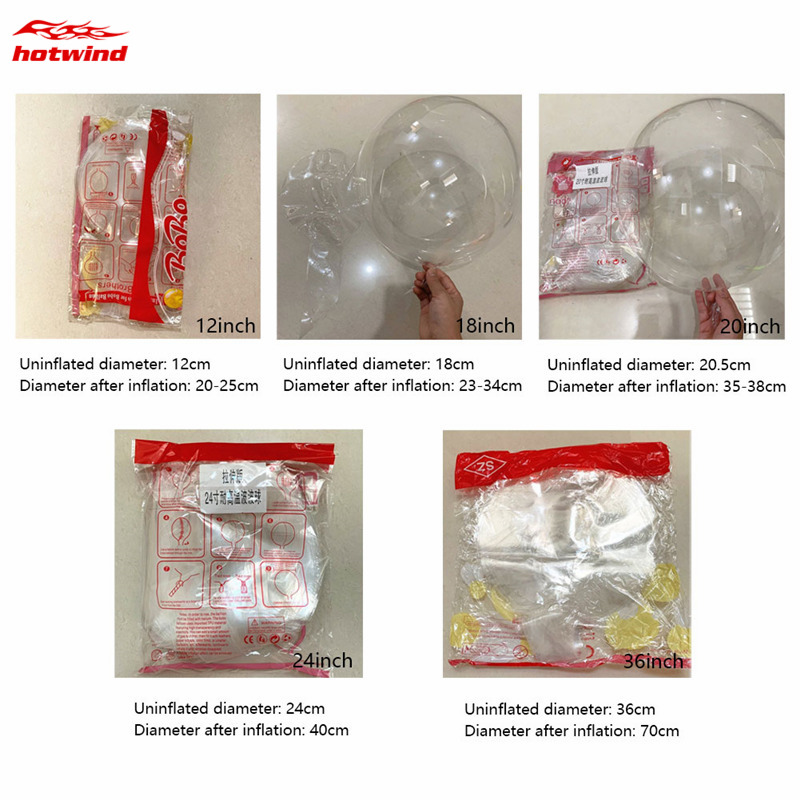 HW 12/18/20/24/36inch No Wrinkle Transparent Balloons Wedding birthday party Decoration DIY balloon