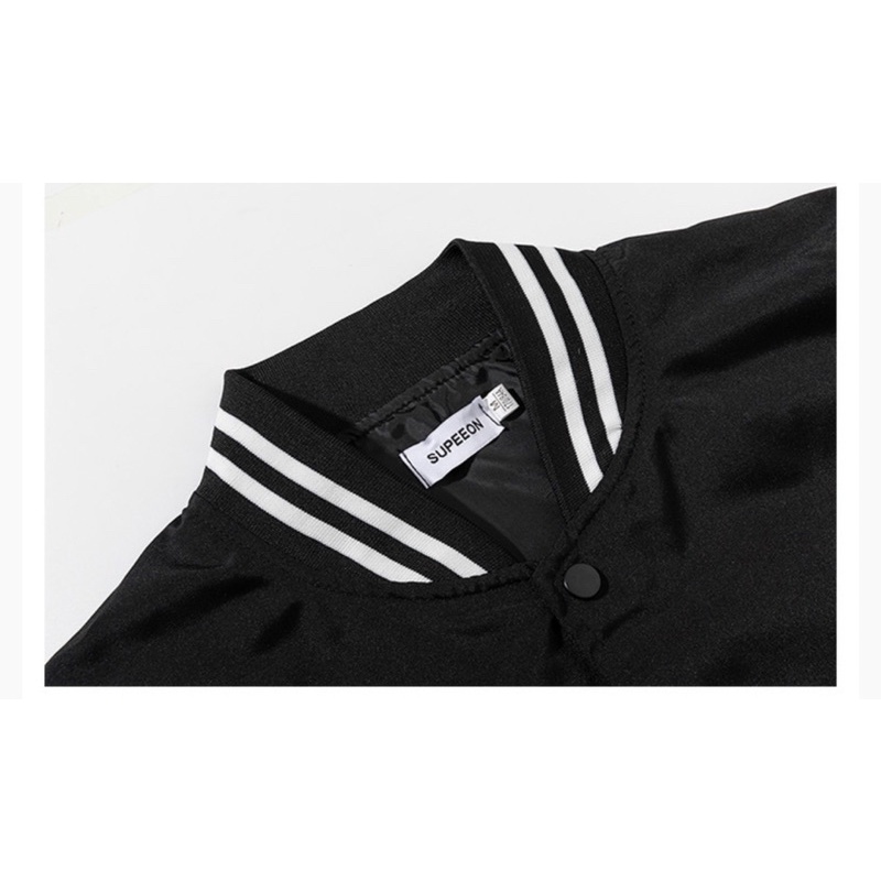 Áo khoác bomber dù - Jacket dù basic cao cấp tag cao su unisex Nam Nữ