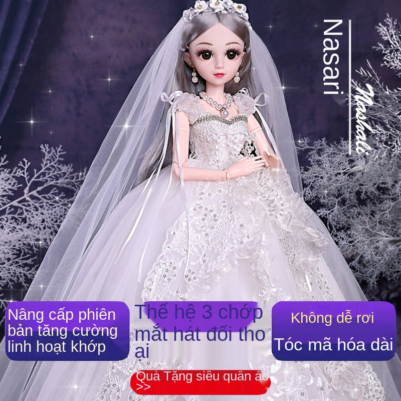 Barbie Set Box Cô gái Toy Luxury 60cm Suit Giày dép Bán buôn pha lê giày công chúa