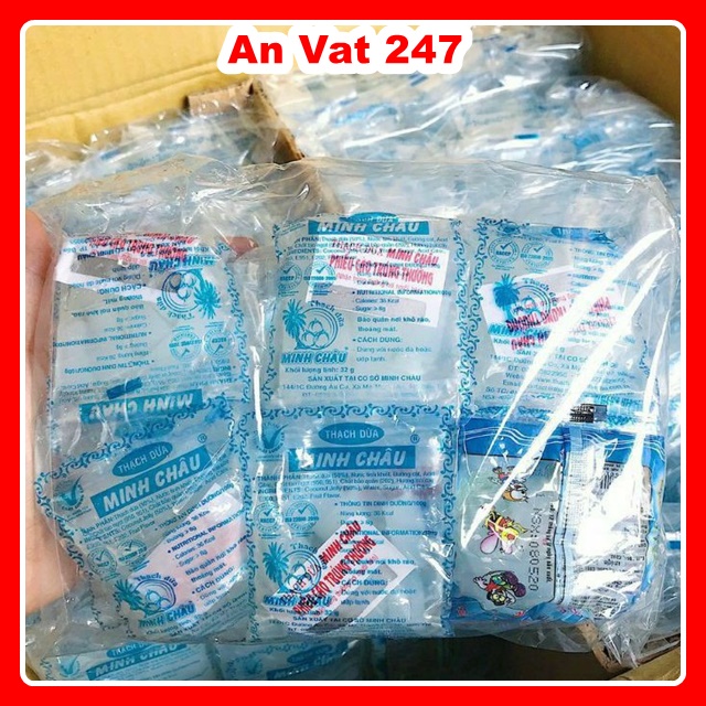 Bịch 22 Gói Thạch Dừa Minh Châu Thạch Rau Câu Ngon Dai Hấp Dân Giá Rẻ