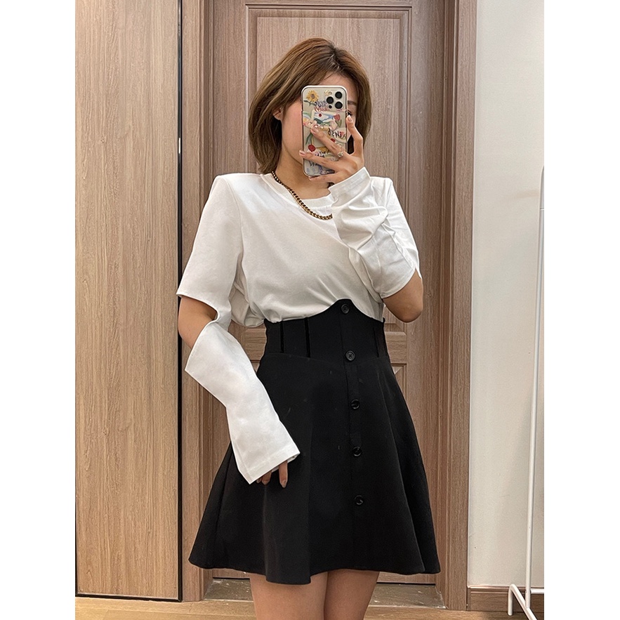 Chân Váy Nữ Xòe, Váy Ngắn Cạp Cao BIGSIZE Tôn Bụng Eo Thon Vải Mềm Dày Dặn THUS555