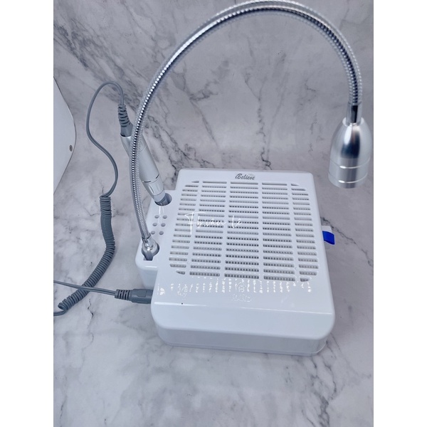 máy mài móng 3 in 1 máy hút bụi mài móng đèn led ibelive