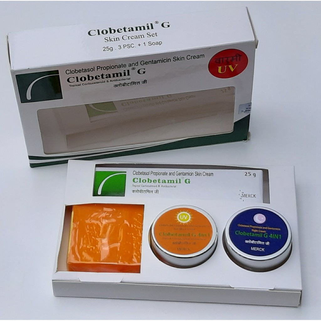 [Giảm thâm Nám] Bộ kem Giảm nám tàn nhang mờ thâm Clobetamil G 4 in 1