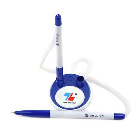 Bút Bi Đôi Cắm Bàn Thiên Long PH02 - Set 2 Chiếc Có Đế Dán Cố Định