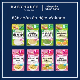 Bột cháo ăn dặm Wakodo cho bé 5 tháng Nhật Bản