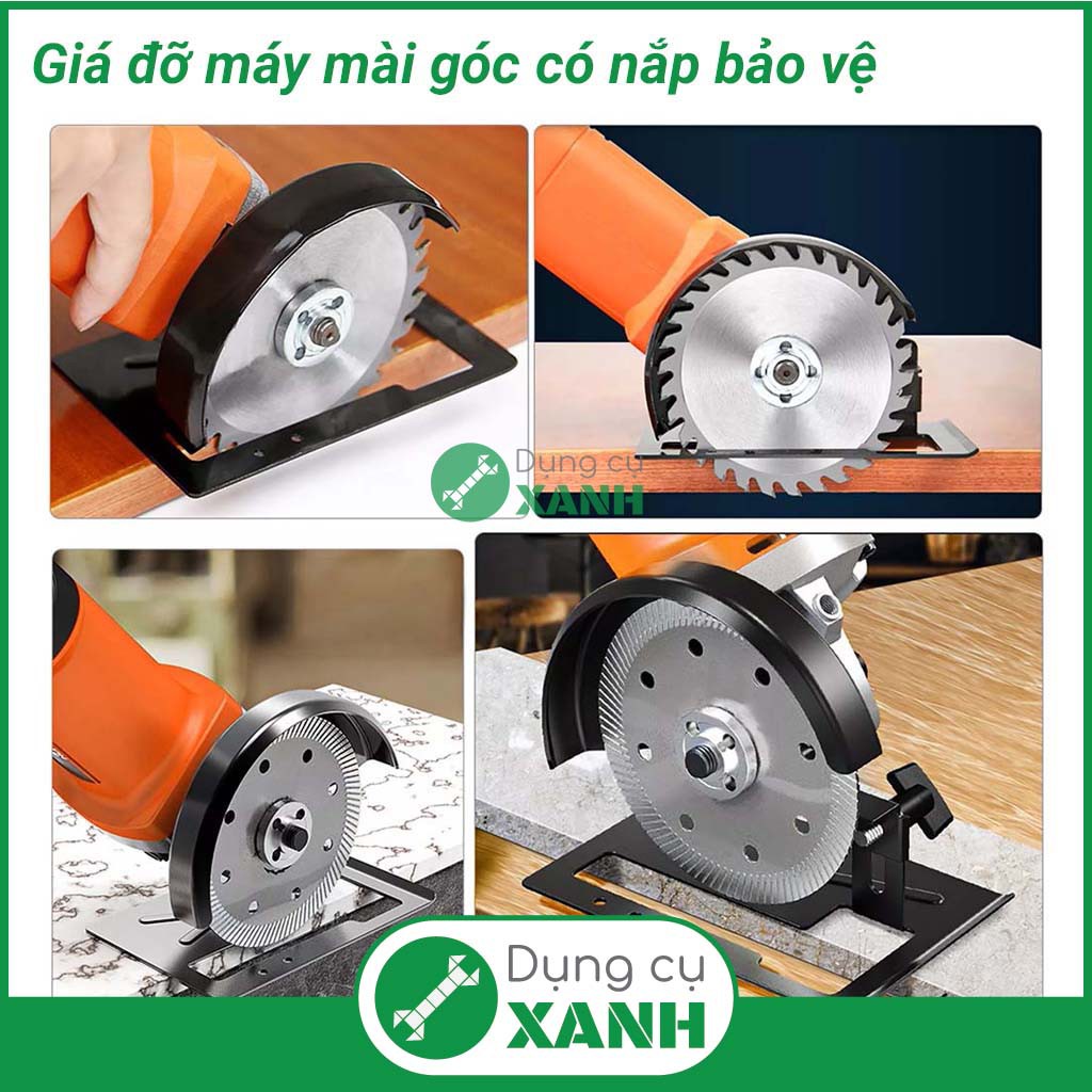 Giá đỡ chỉnh cữ máy cắt máy mài góc có lá chắn bảo vệ