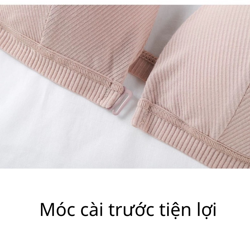 Áo Bra Nữ 2 dây Eva Bra gân tăm cài trước đệm mỏng chống tuột nâng ngực hở lưng gợi cảm - 715
