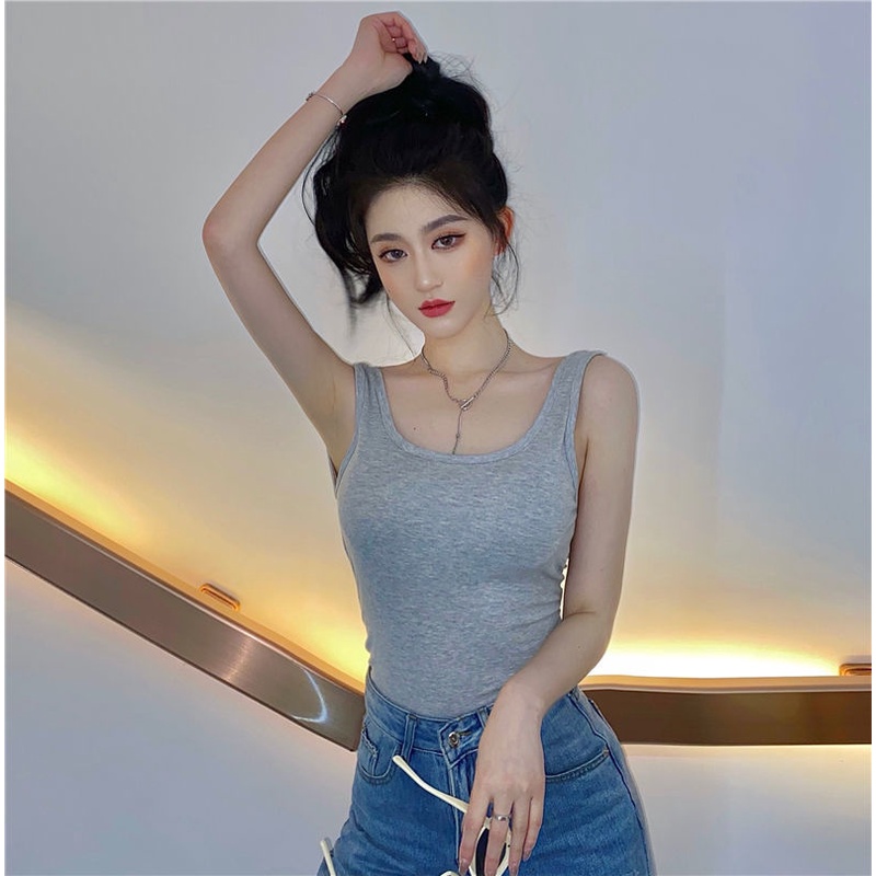 Áo hai dây nhỏ Pure Cube có đệm ngực hở lưng đẹp mắt phong cách gợi cảm