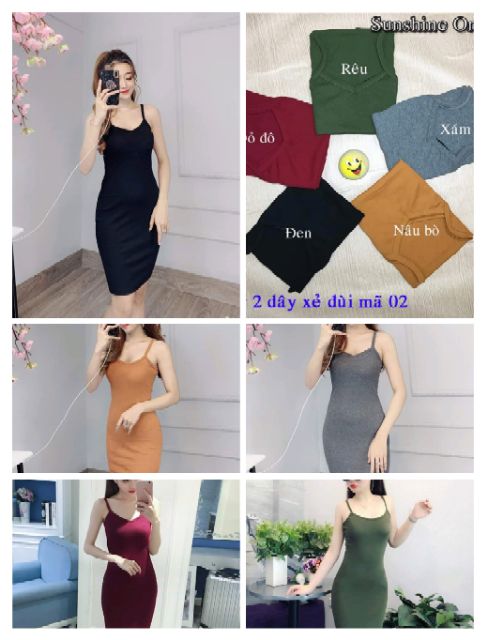 Đầm dây boddy thun gân | BigBuy360 - bigbuy360.vn