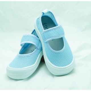 Image of **糖果屋**台灣製幼兒園室內鞋/兒童專用淺藍網狀鞋