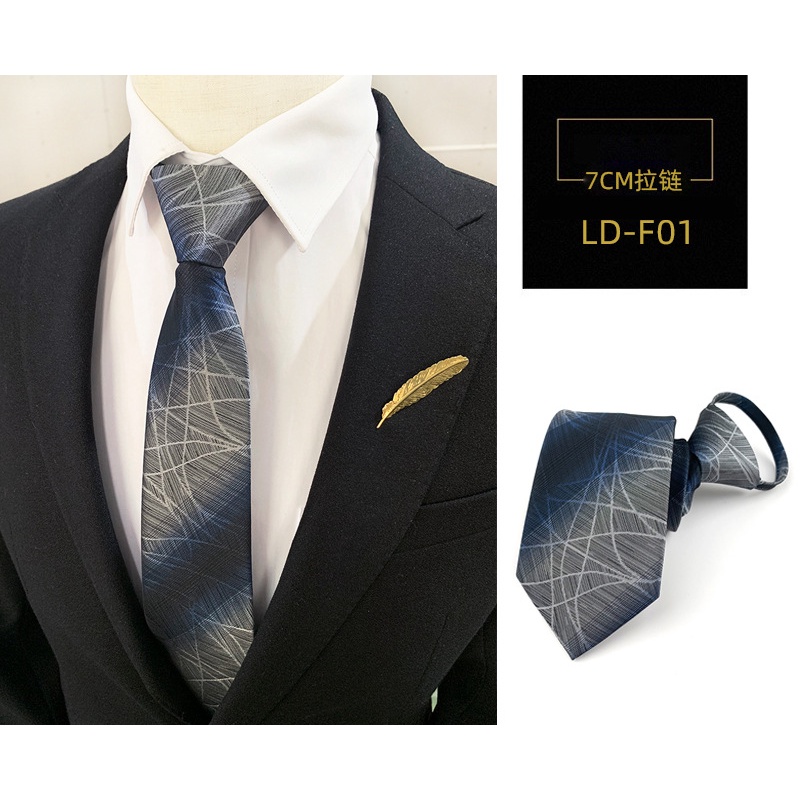 Cà Vạt Nam Bản Rộng 7cm Có Khóa Kéo 24h